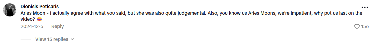 TikTok comment testimonial 5